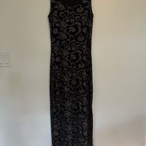 Elegant Black Floral Dress